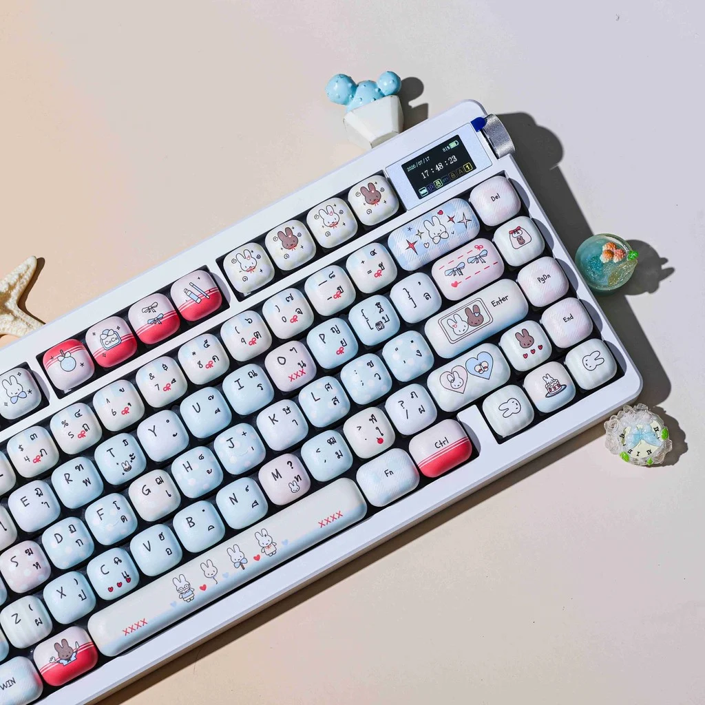 Blue Pink Rabbit MOG Profile Keycap Set — PBT - Image 2