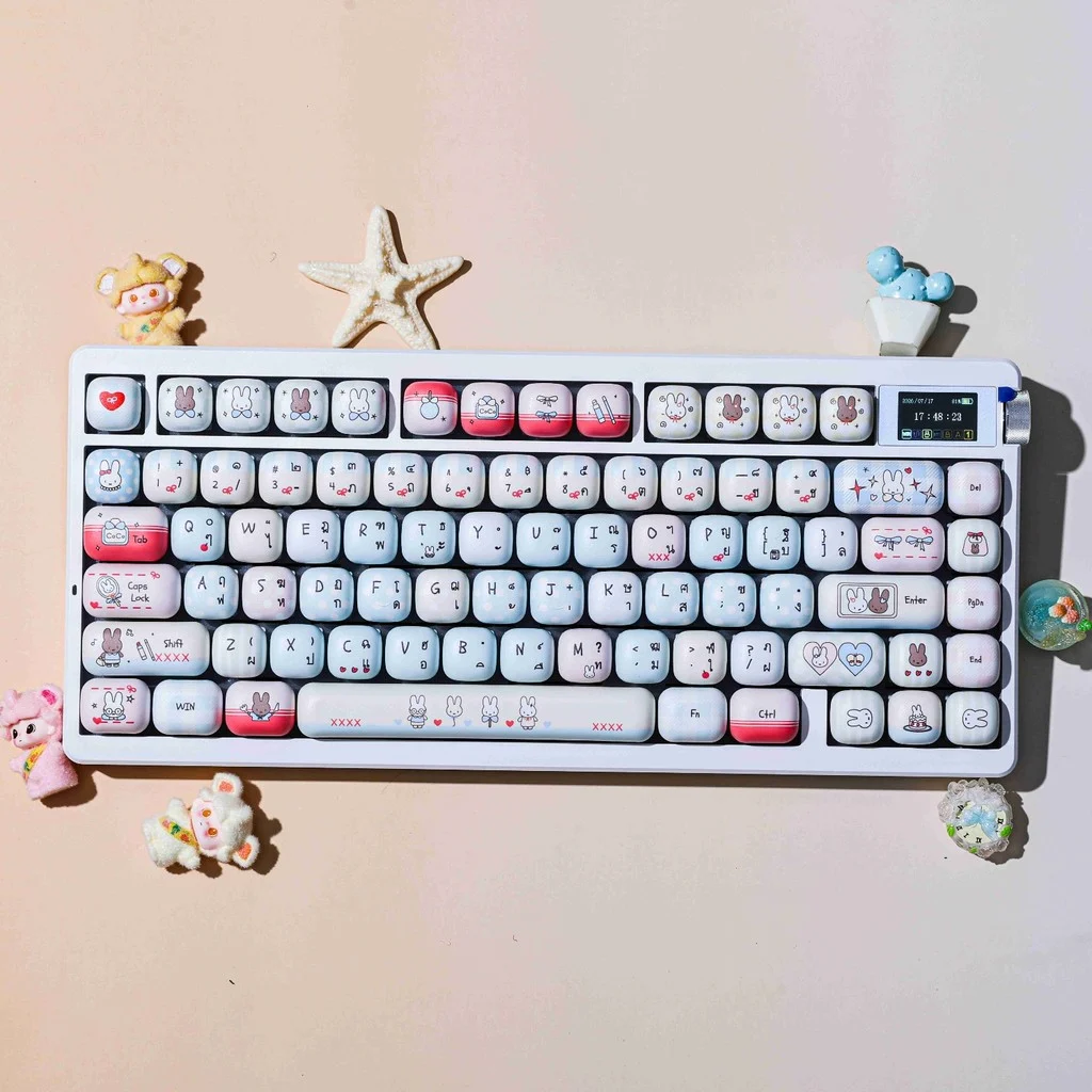 Blue Pink Rabbit MOG Profile Keycap Set — PBT - Image 3