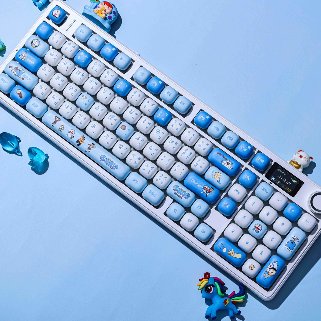 Cute Blue Doraemon MOG Profile Keycap Set — PBT - Image 4