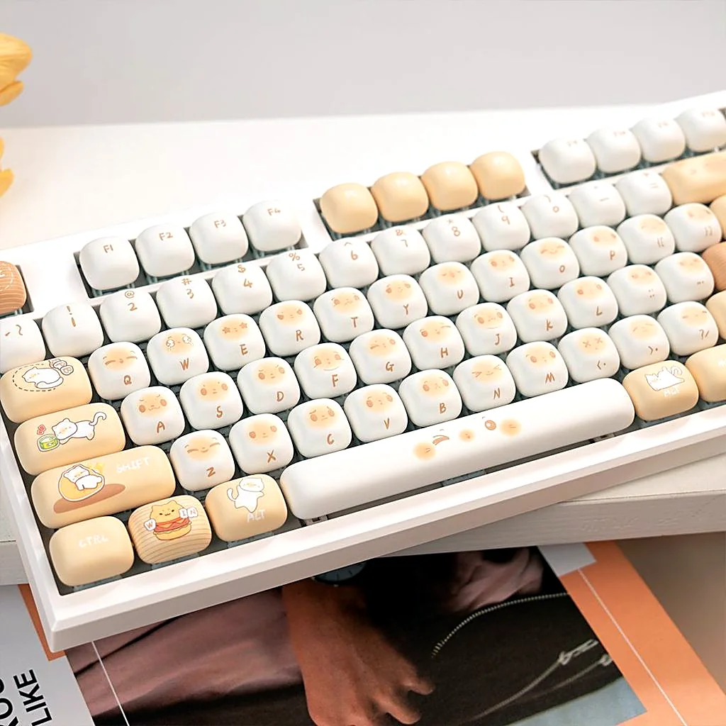 Mantou Bag Cat MOG Profile Keycap Set — PBT