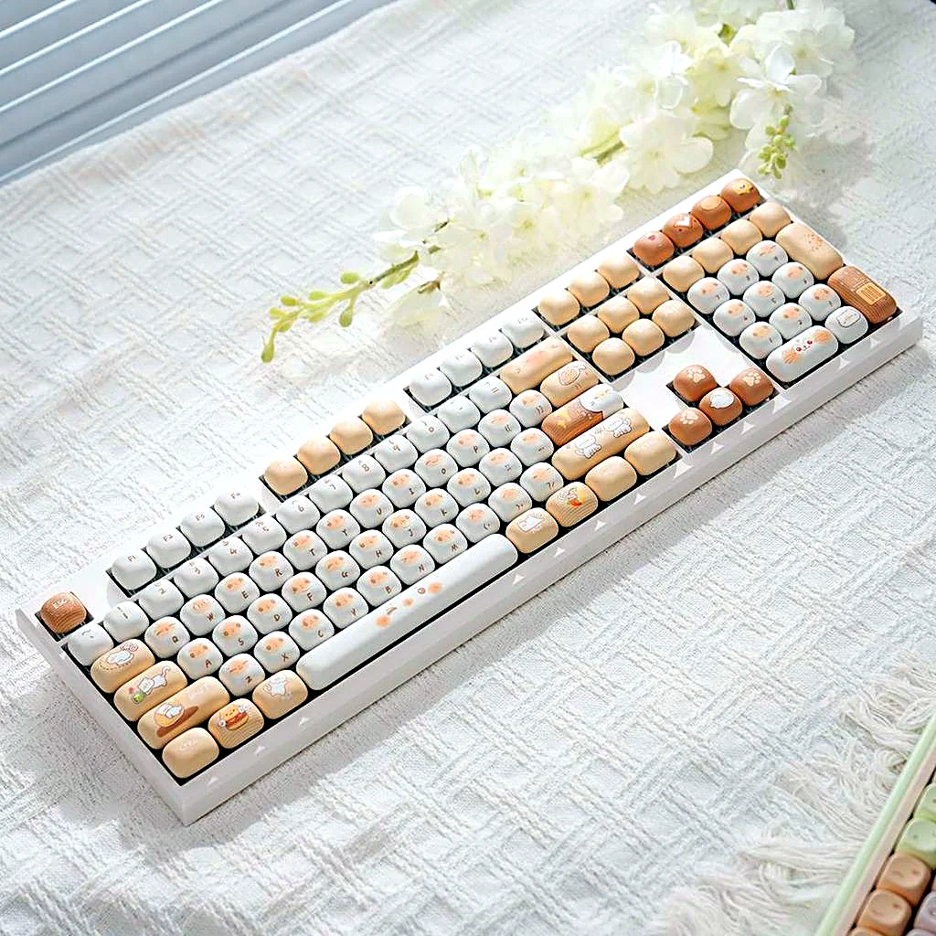Mantou Bag Cat MOG Profile Keycap Set — PBT