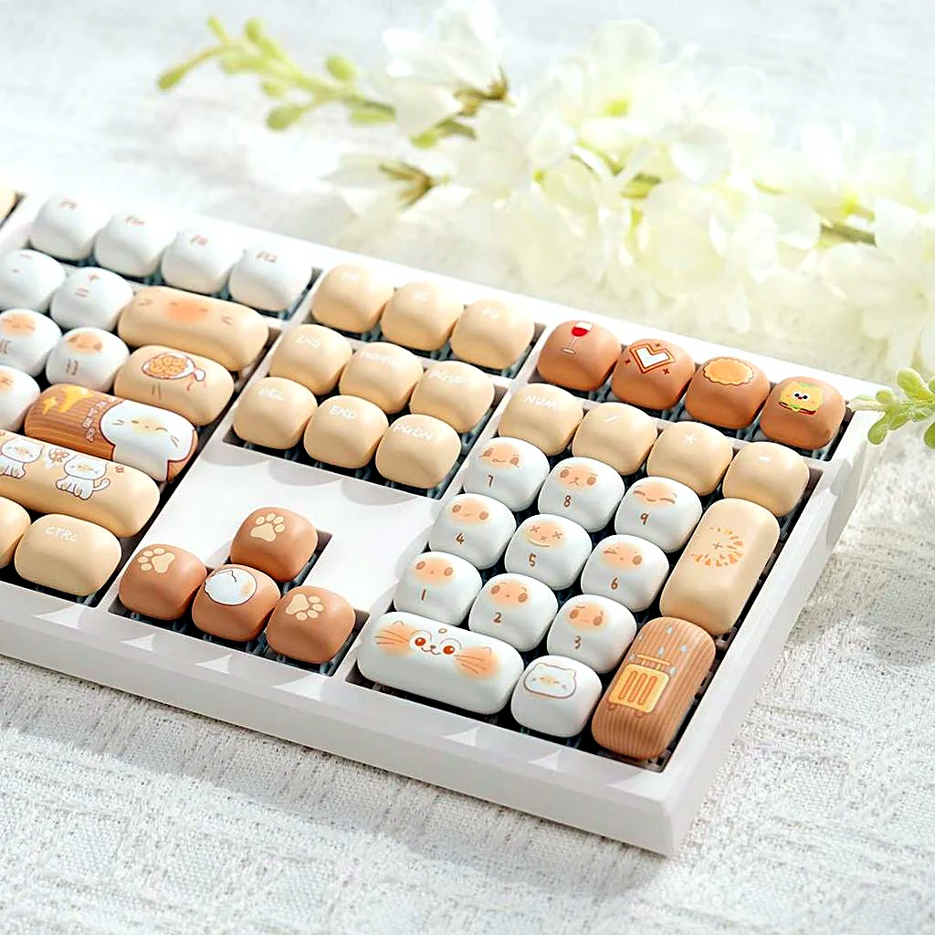 Mantou Bag Cat MOG Profile Keycap Set — PBT