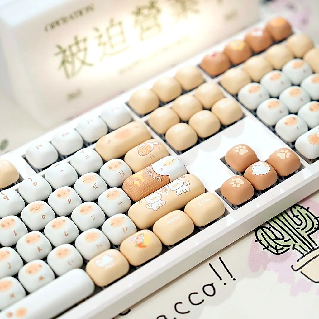Mantou Bag Cat MOG Profile Keycap Set — PBT