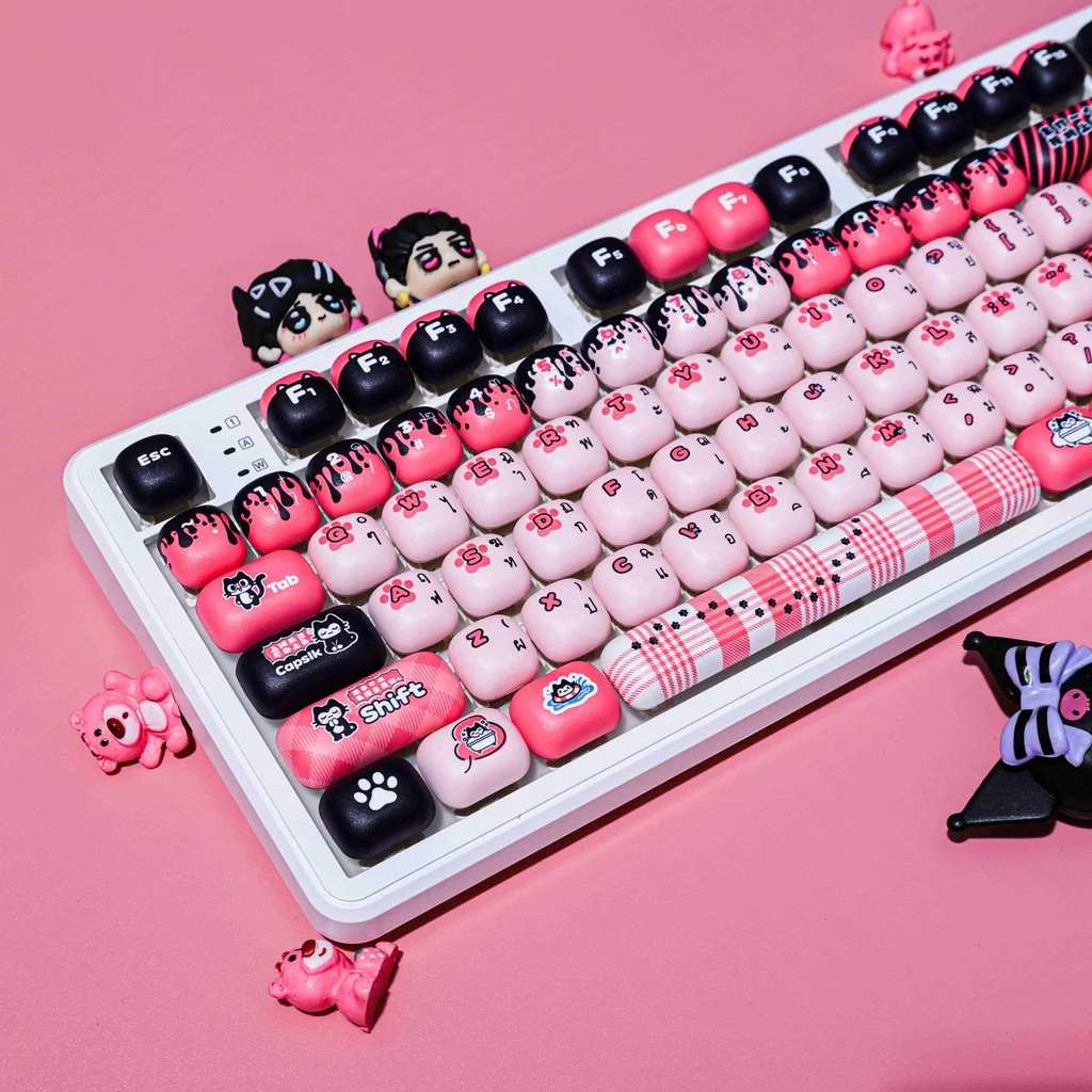 Zen-style Kitten MOG Profile Keycap Set — PBT