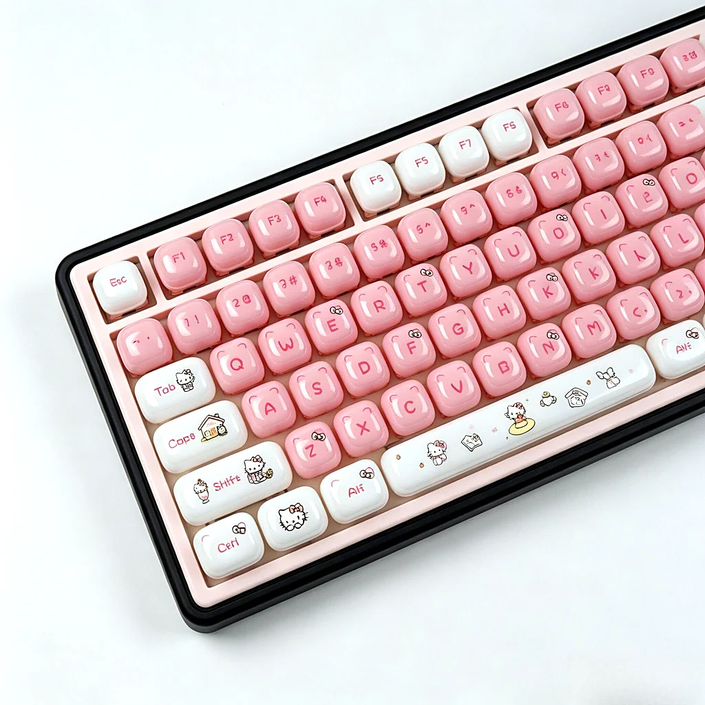 Pink Hello Kitty MOG Profile Keycap Set — PBT