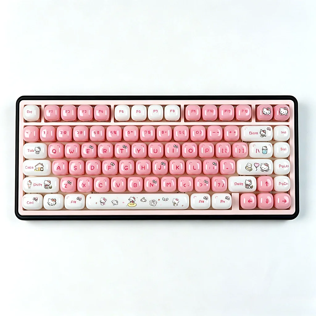 Pink Hello Kitty MOG Profile Keycap Set — PBT