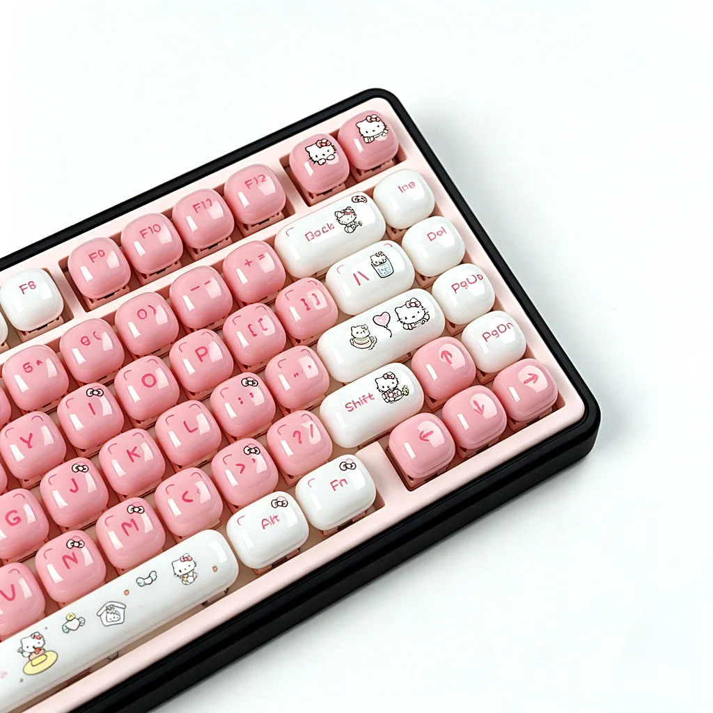 Pink Hello Kitty MOG Profile Keycap Set — PBT
