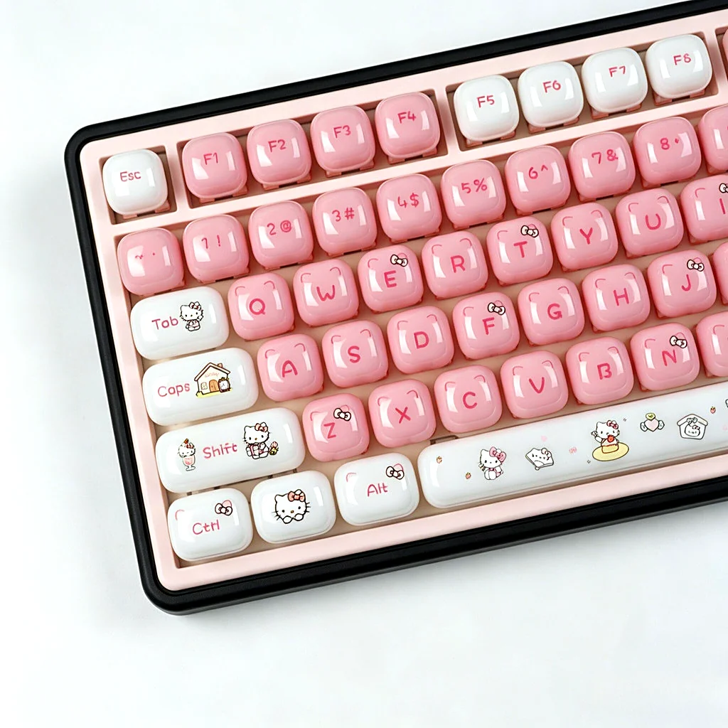 Pink Hello Kitty MOG Profile Keycap Set — PBT