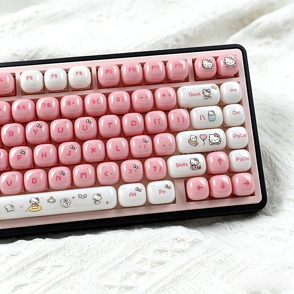 Pink Hello Kitty MOG Profile Keycap Set — PBT