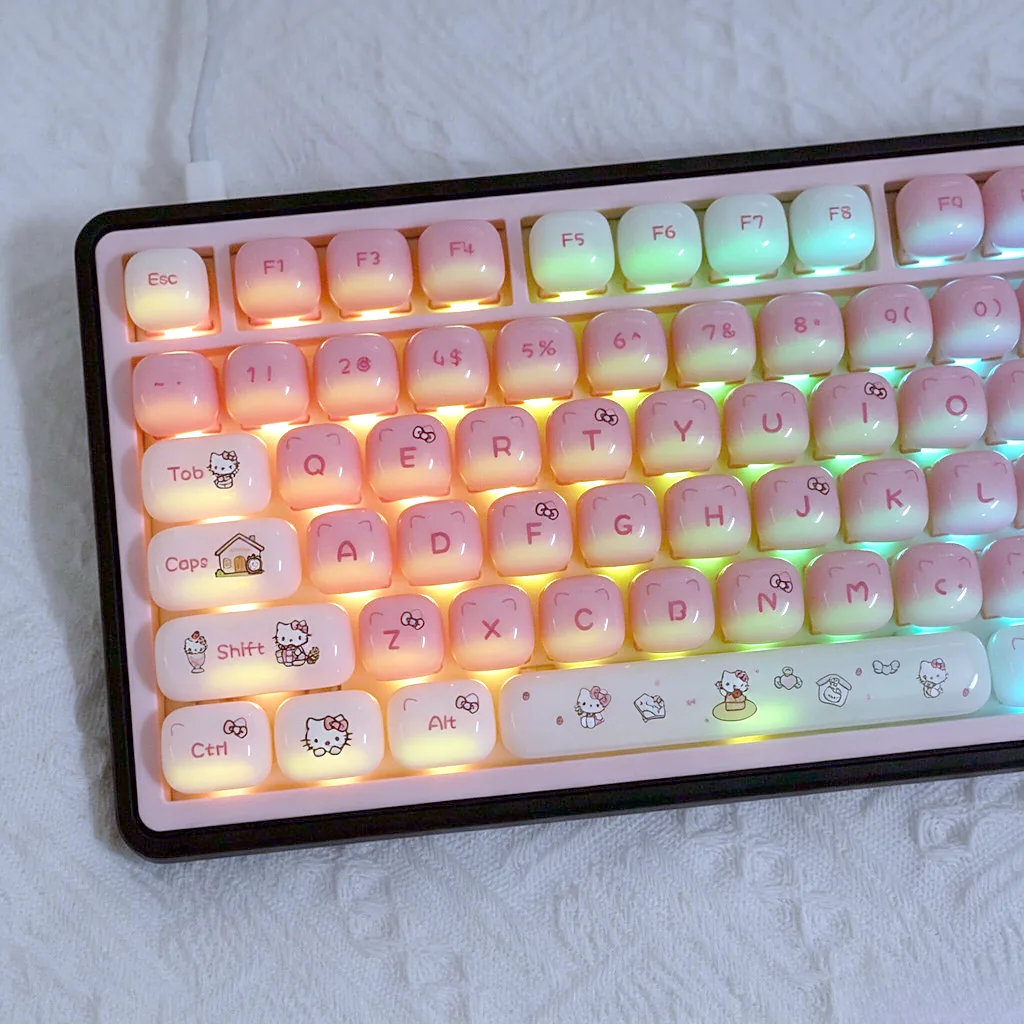 Pink Hello Kitty MOG Profile Keycap Set — PBT