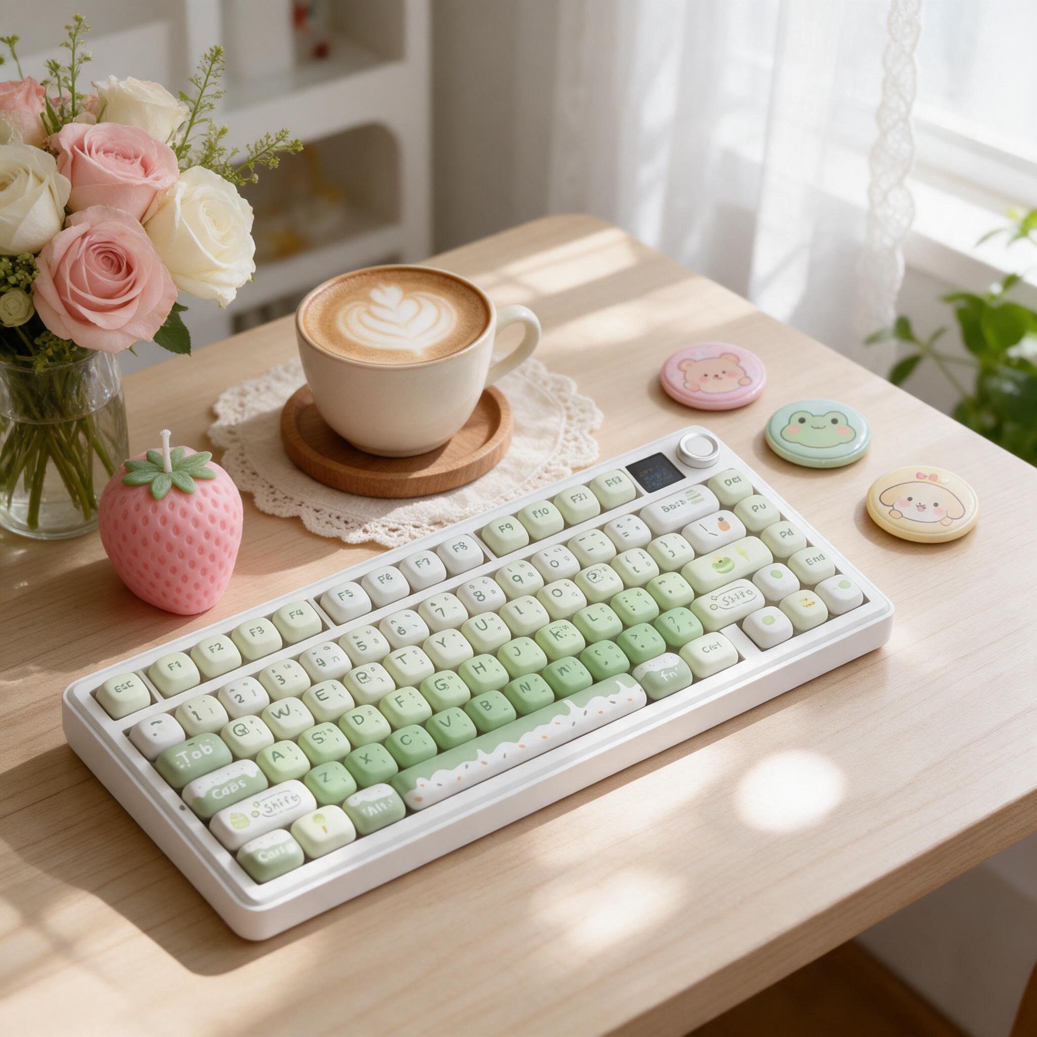 Green Circle MOG Profile Keycap Set — PBT - Image 4