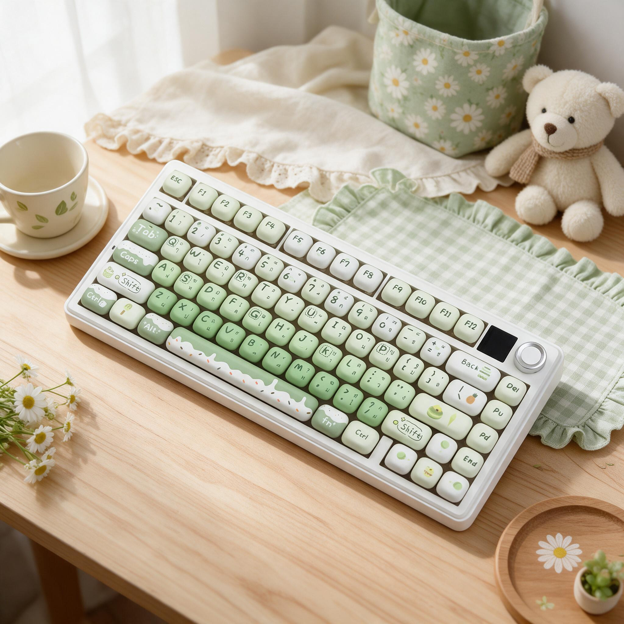 Green Circle MOG Profile Keycap Set — PBT - Image 3
