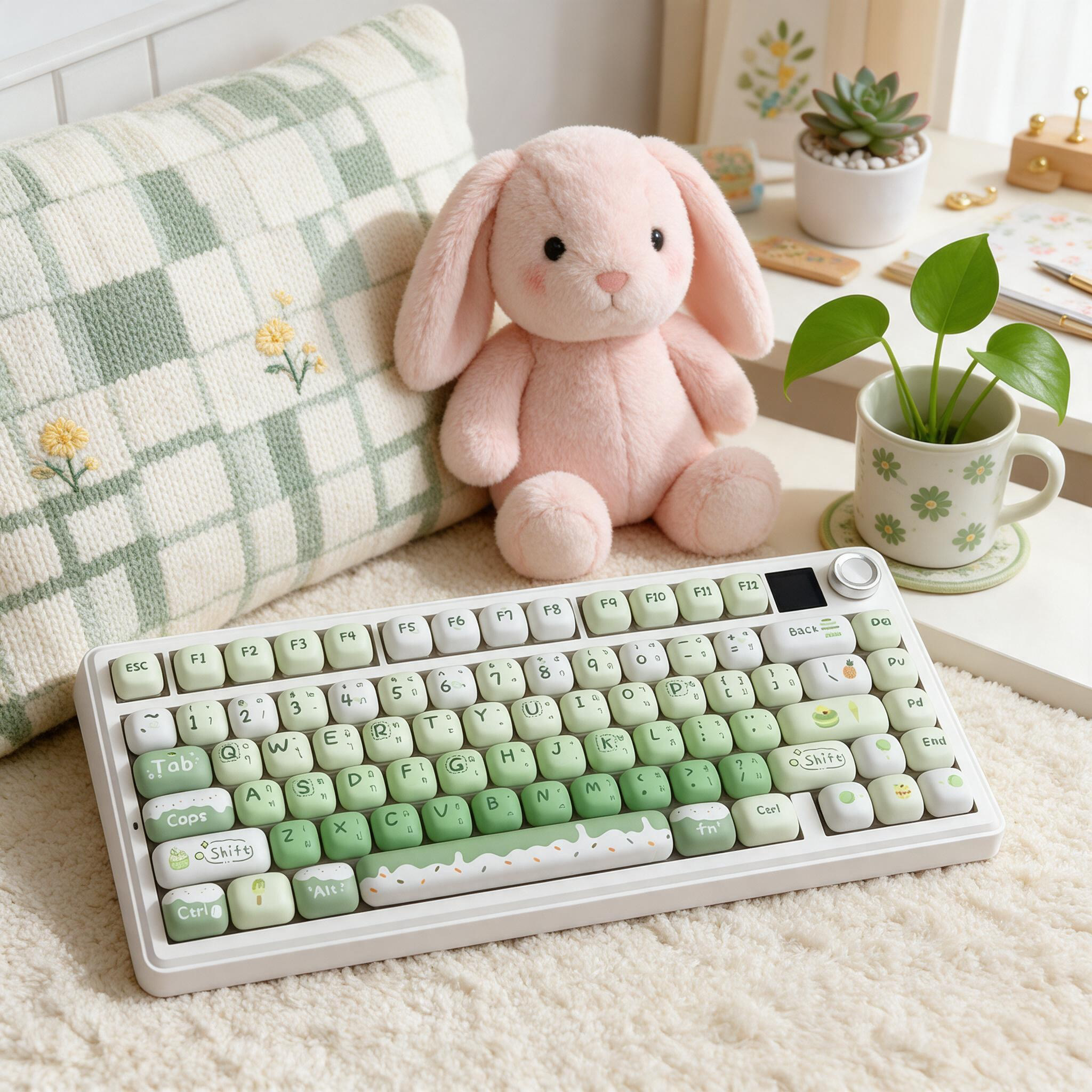 Green Circle MOG Profile Keycap Set — PBT - Image 2