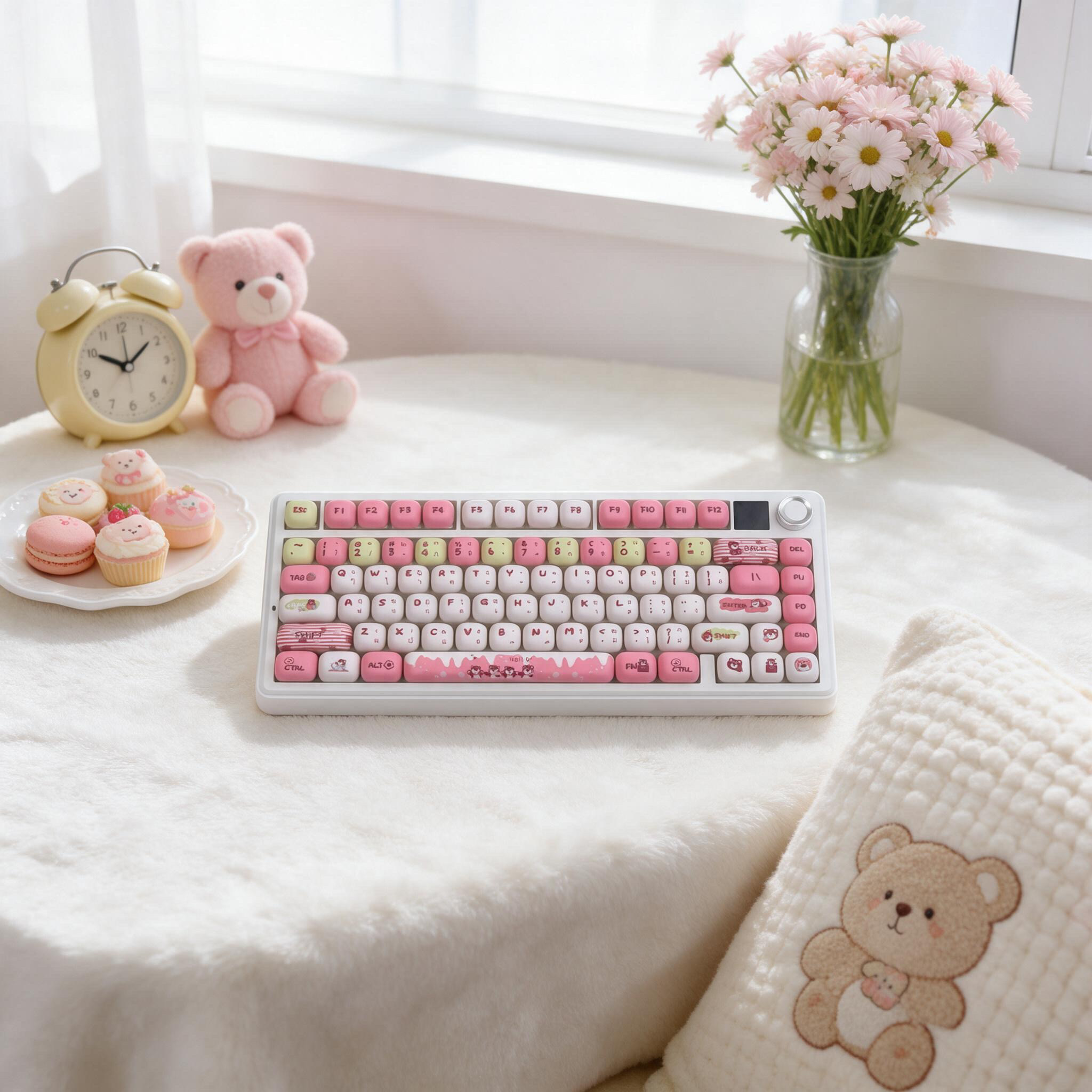 Strawberry Bear MOG Profile Keycap Set — PBT - Image 5