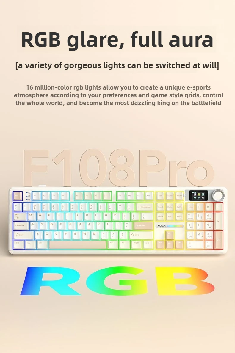 RGB glare full-aura backlight showcase