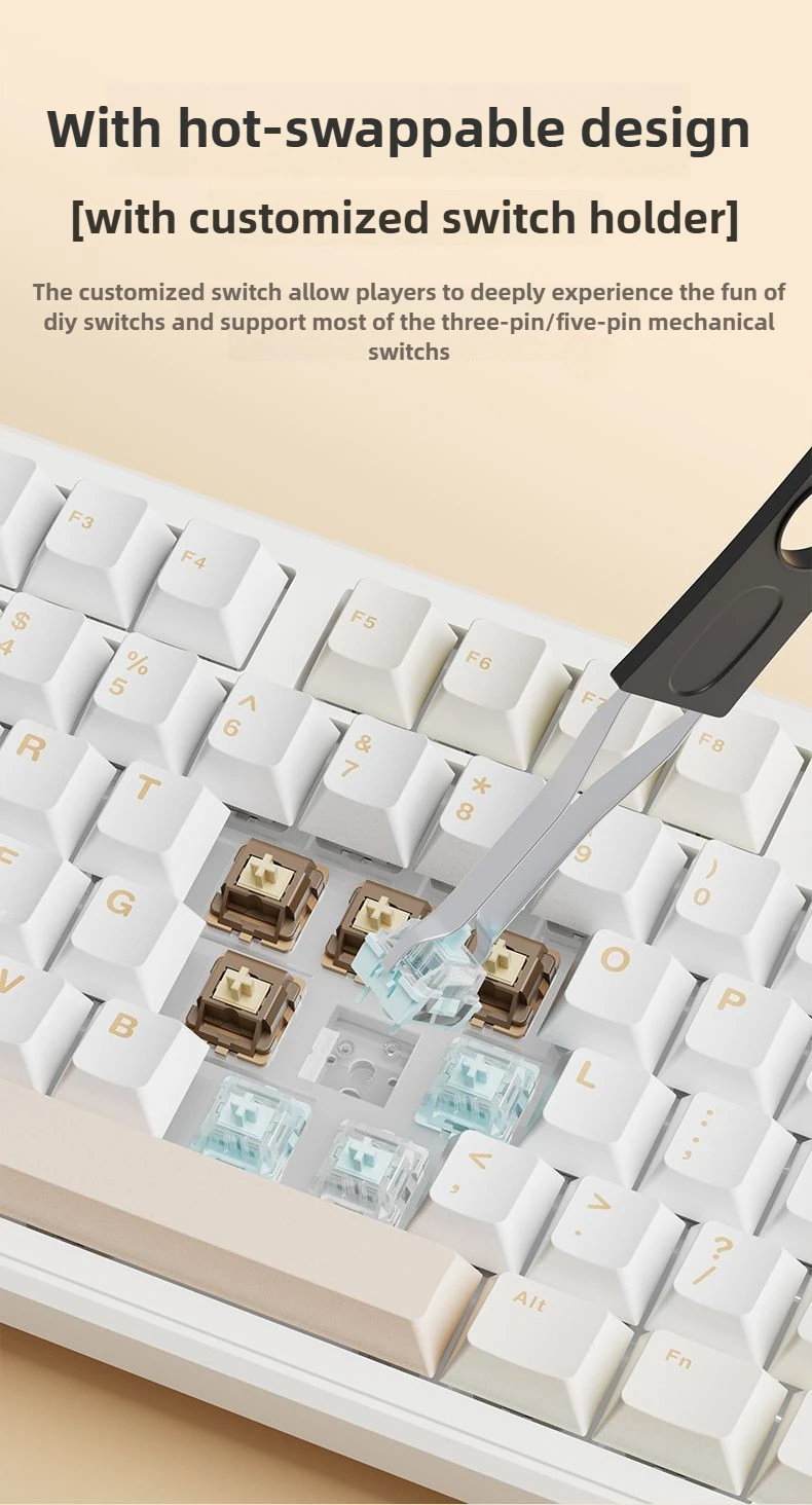 AULA F108 Pro Customized hot-swappable switch socket detail