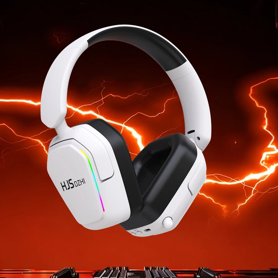 HJS DZHI HJ003 Quad-Mode Wireless Gaming Headset — 2.4G / Bluetooth / Type-C / Wired, 40mm Driver, 7.1 Virtual Surround, 67H Battery, RGB, Detachable Noise-Cancelling Mic, Wholesale - Image 3
