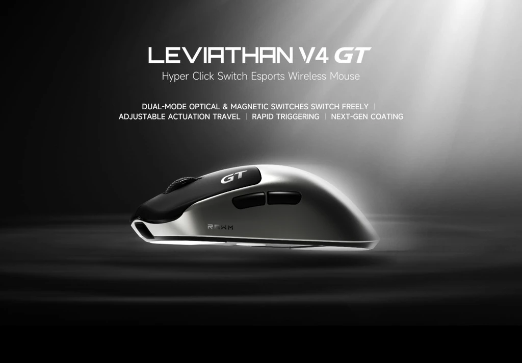 RAWM Leviathan V4 GT Hyper Click Switch Esports Wireless Mouse